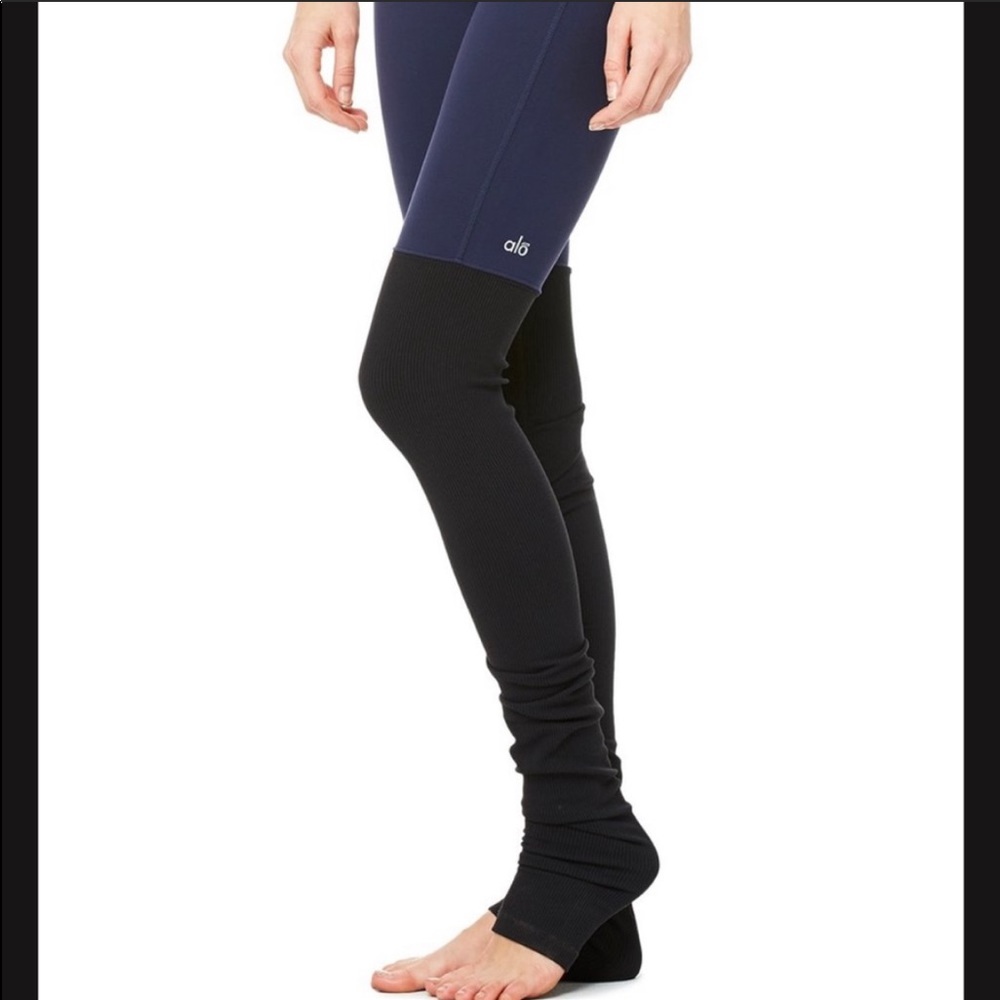 ALO Yoga Navy and Black Goddess Leggings